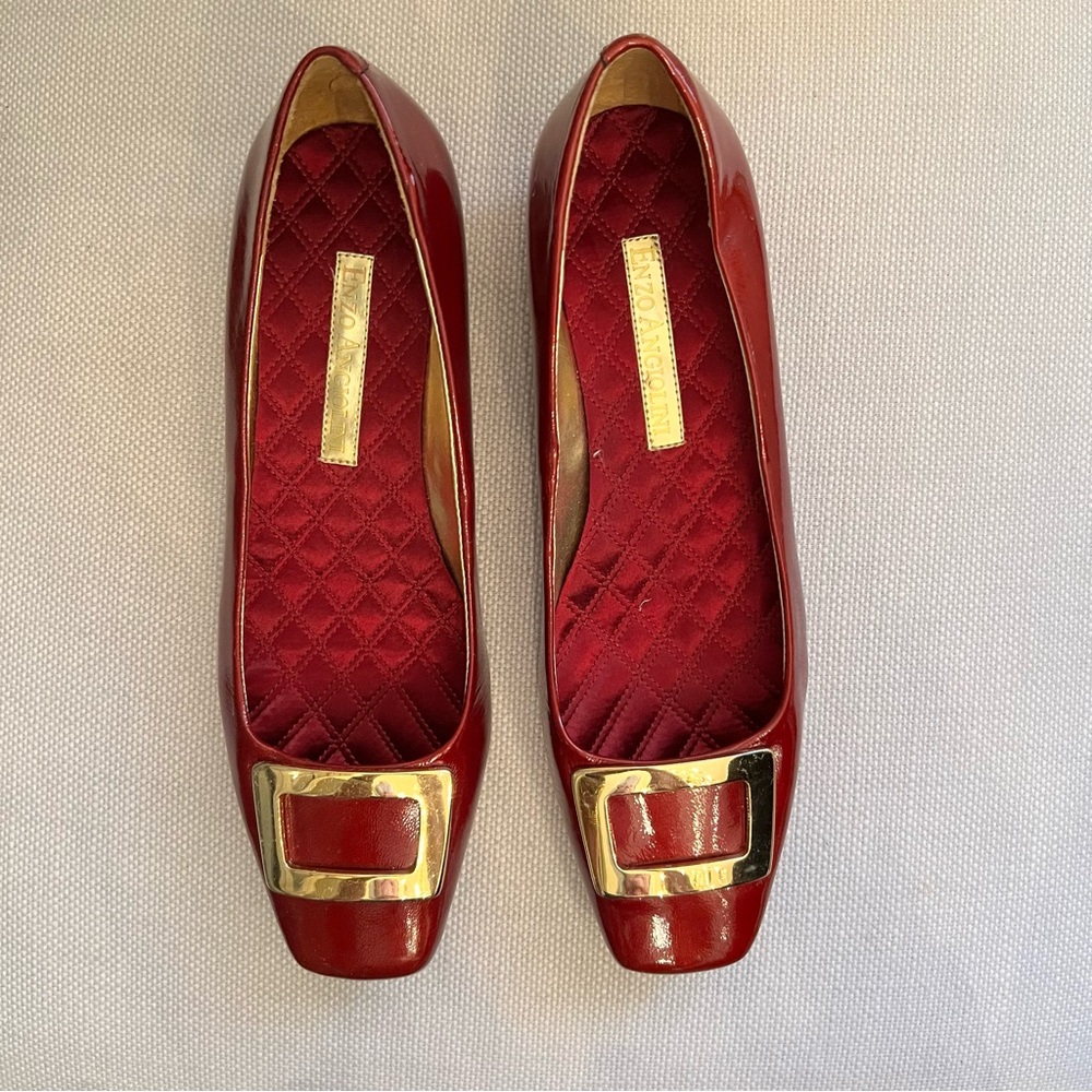 Enzo Angiolini ROOSIE Patent Leather Upper Square Toe Pumps. Size 6M No Box